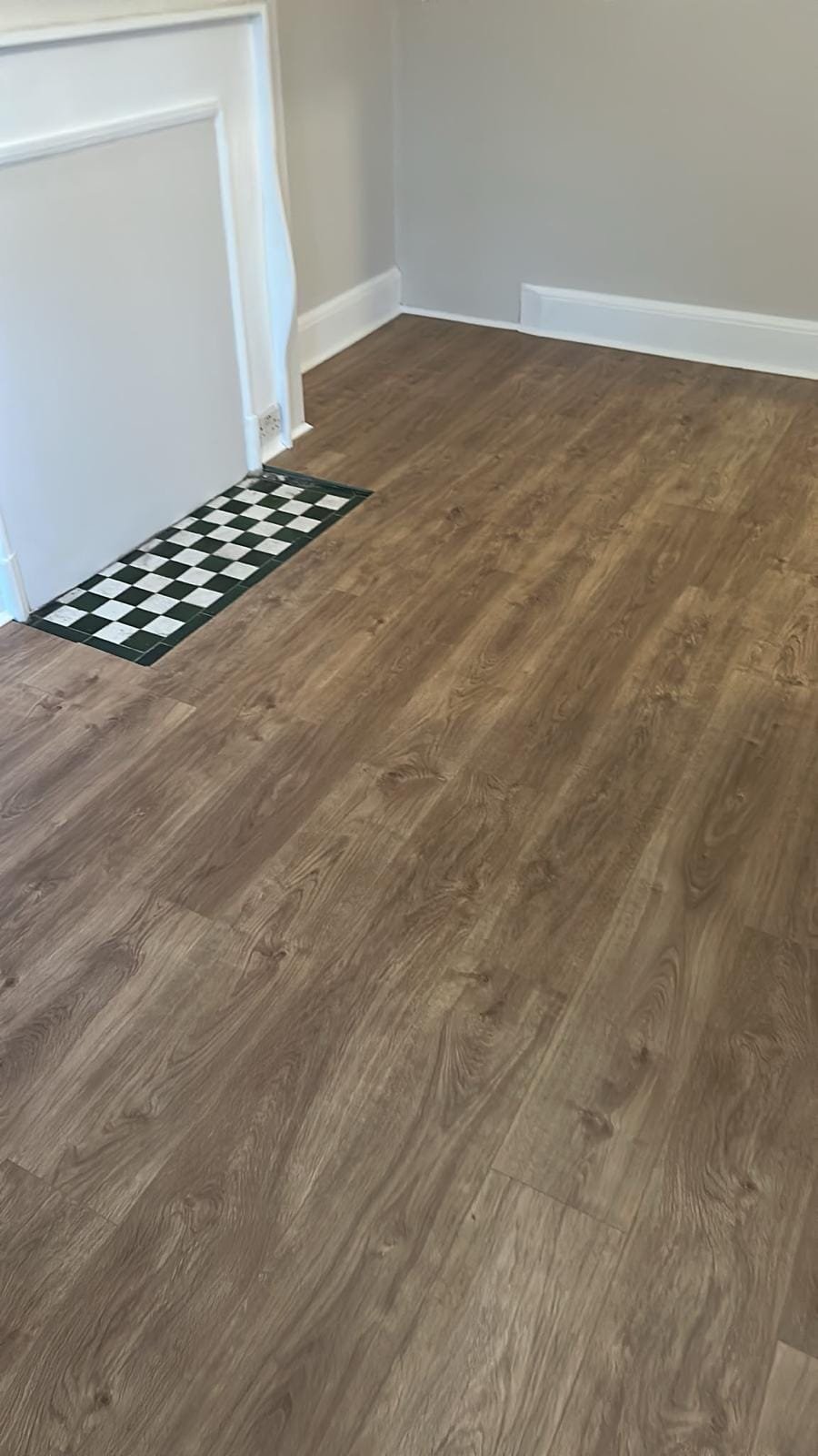 New laminate floor with scotia trim