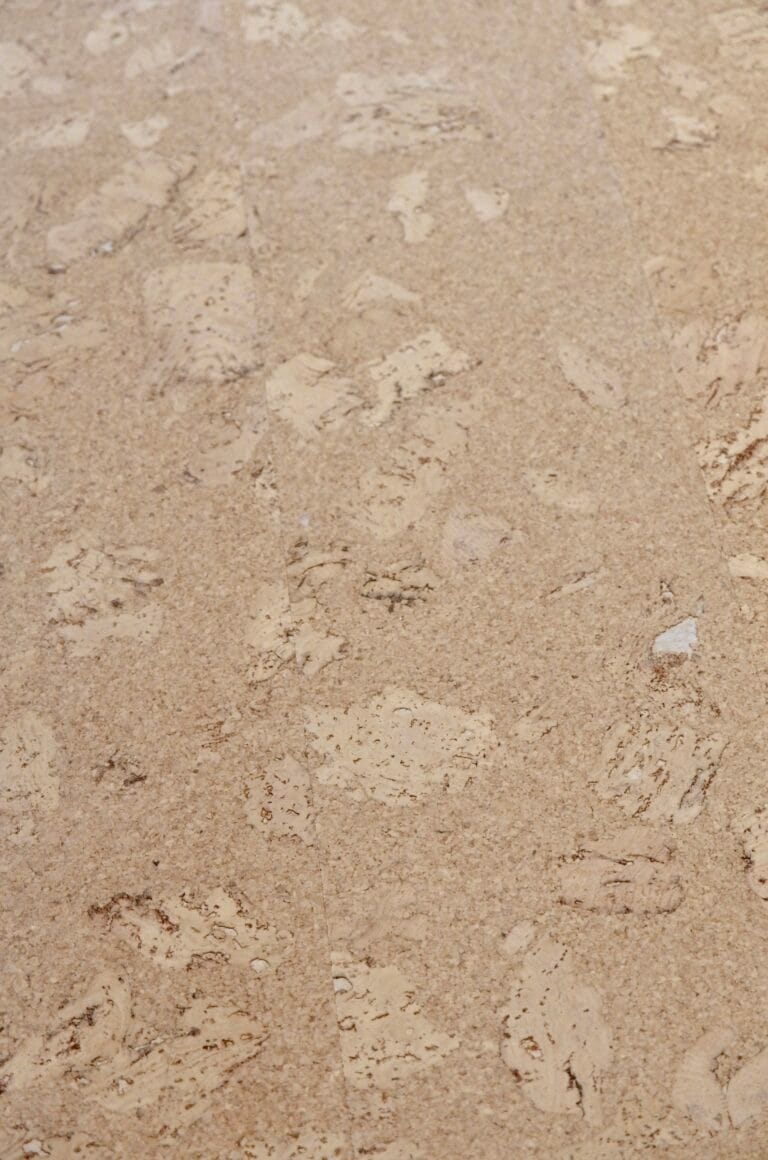 Close-up of natural cork flooring texture