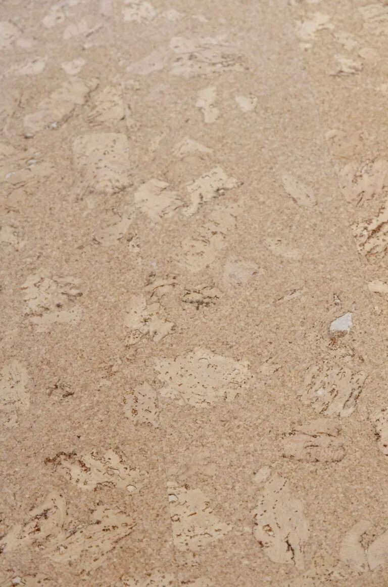 Close-up of natural cork flooring texture