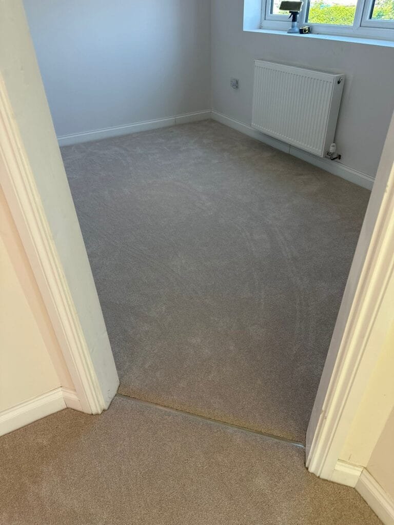 New carpet and underlay fitted in a bungalow in Essex