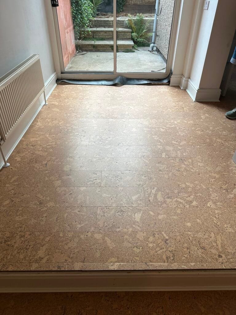Cork plank kitchen floor in Bristol 5