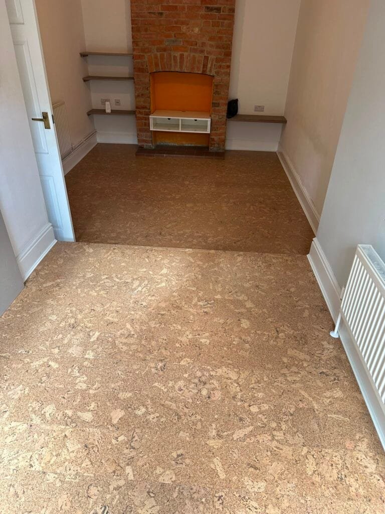 Cork plank kitchen floor in Bristol 6