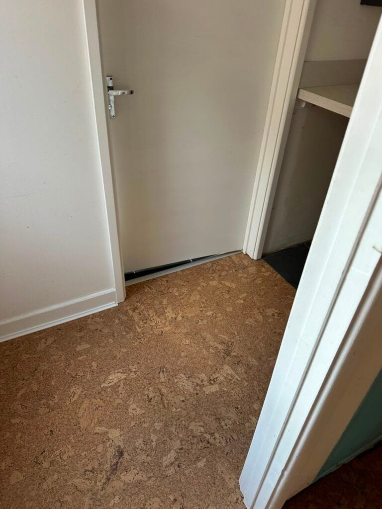 Cork plank kitchen floor in Bristol 8
