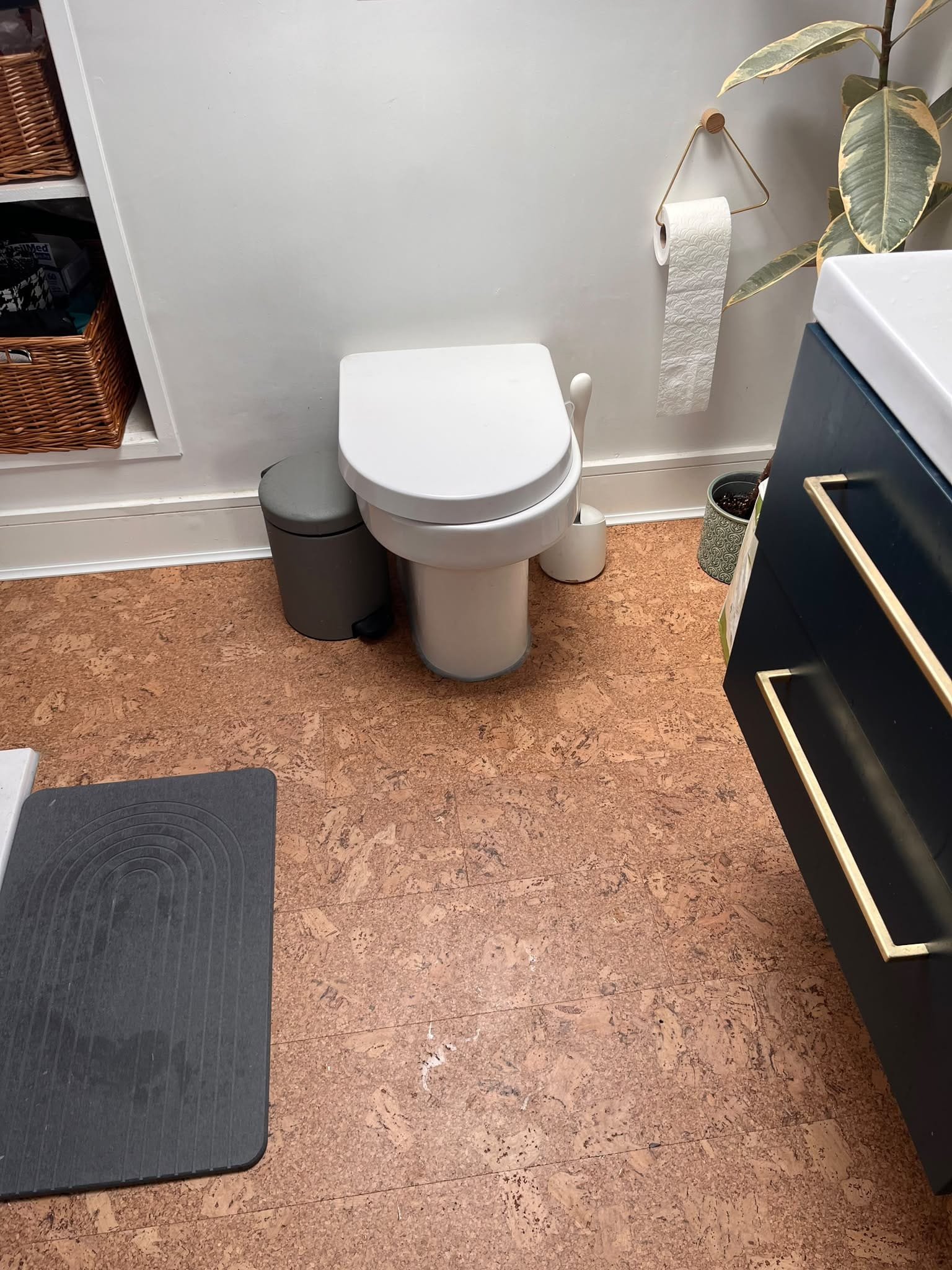 Cork bathroom floor fitted by CountryLife