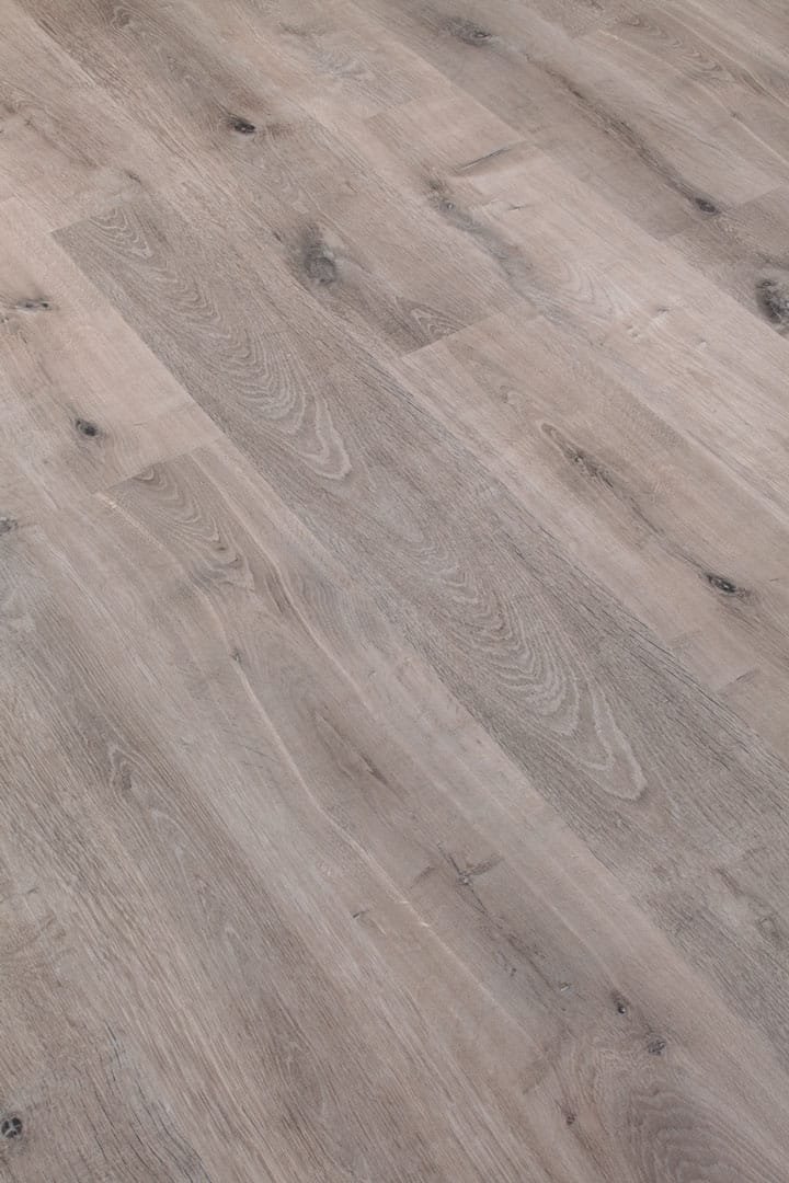 Taupe Oak laminate flooring swatch